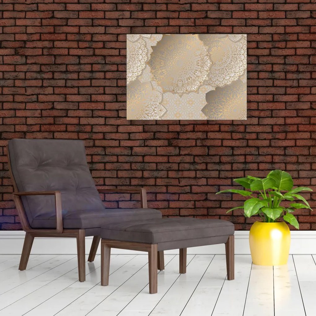 Obraz - Mandale w złotych odcieniach (70x50 cm)
