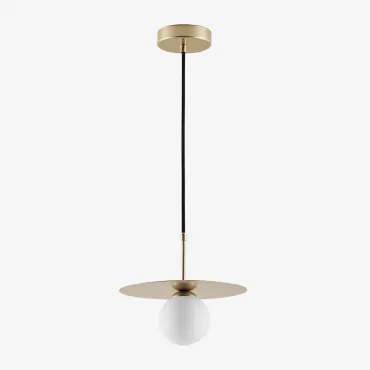 Lampa Sufitowa Wisząca Z Kryształową Kulą Jorien Złoto - Sklum