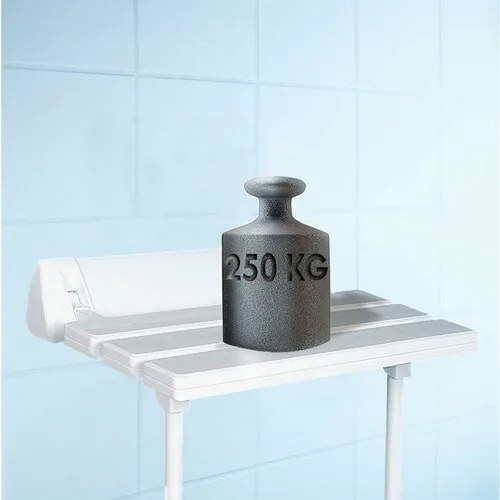 SAPHO A0020301 Składane siedzisko do kabinyprysznicowej z podparciem, białe