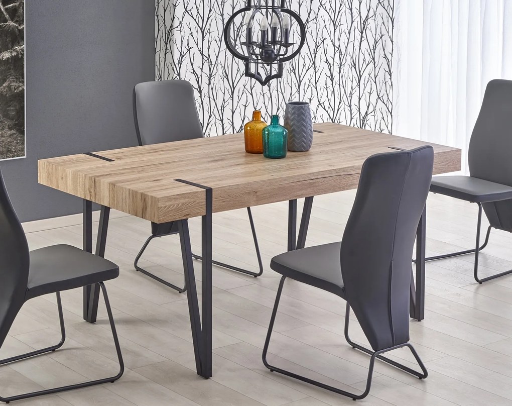 Nowoczesny stół do salonu Yohann dąb san remo