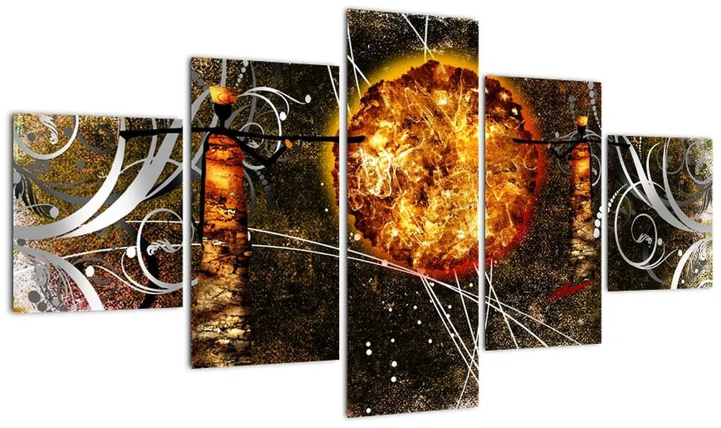 Obraz malarstwa z epoki starożytnej (125x70 cm)