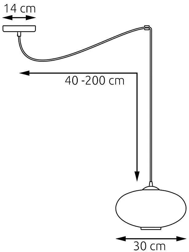 Nowoczesna lampa wisząca pająk z mlecznym kloszem - D169 B5-S43