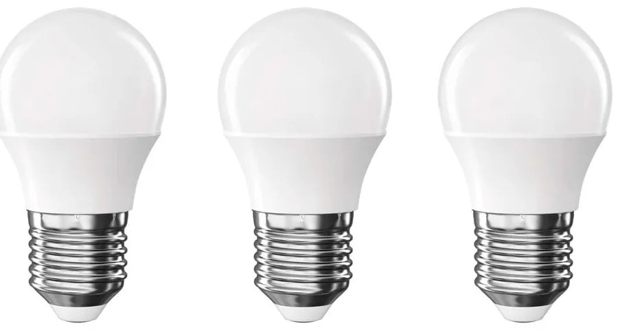 Żarówki LED z ciepłym światłem z gwintem E27 zestaw 3 szt., 4 W – EMOS