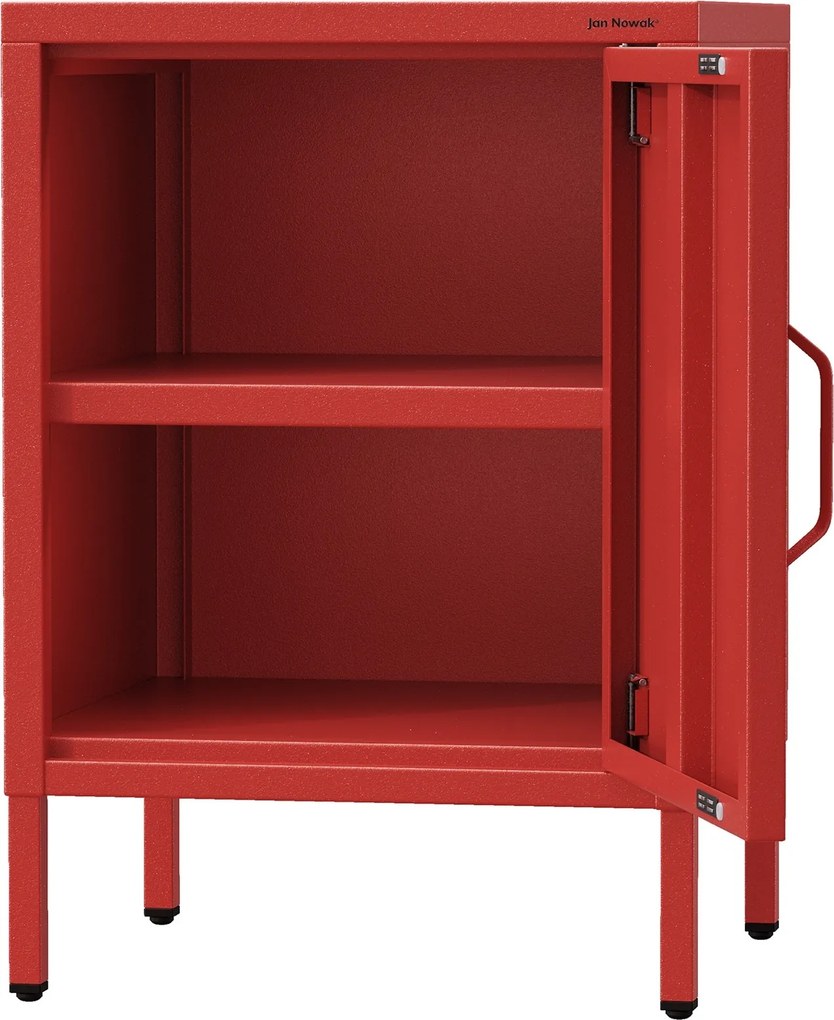 Metalowa szafka nocna Modern Mia czerwona