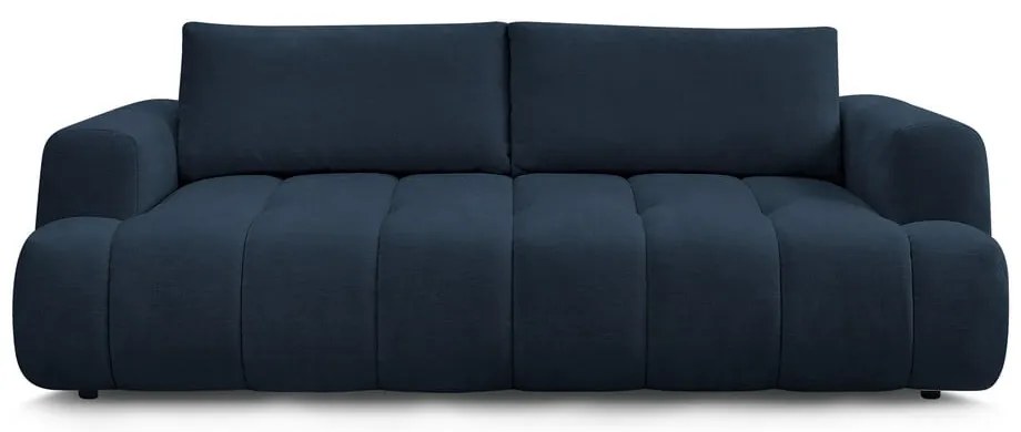 Ciemnoniebieska rozkładana/ze schowkiem sofa 251 cm Fuji – Bobochic Paris