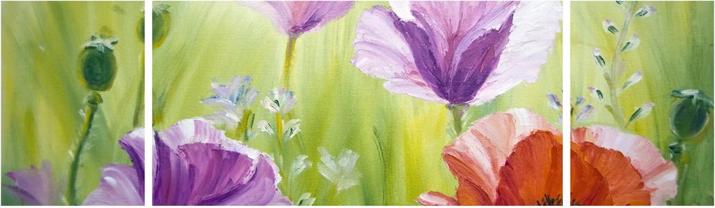 Obraz - Maki (170x50 cm)
