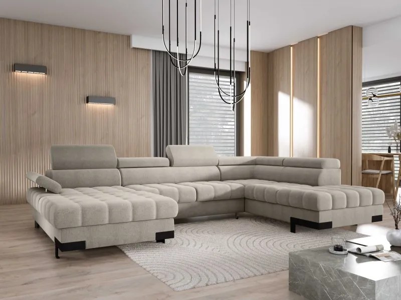 Narożnik SELVA XL Prawostronny z funkcją spania i pojemnikiem AUSTIN 02 WERSAL