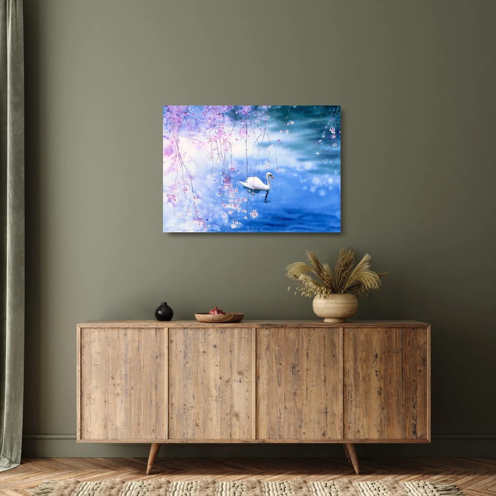 Obraz na szkle - Magiczne jezioro (70x50 cm)