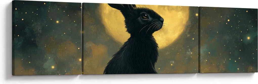 Obraz - Zając z księżycem (170x50 cm)