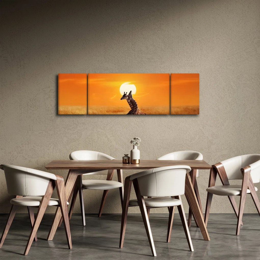 Obraz - Żyrafy w Parku Narodowym Serengeti (170x50 cm)