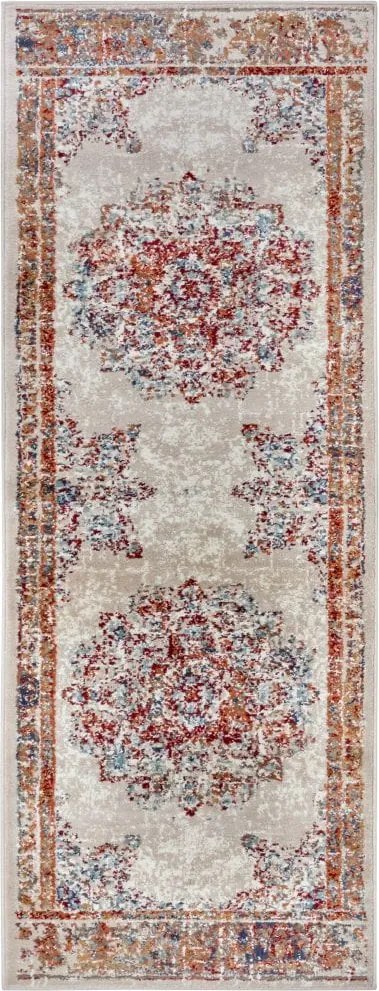 Dywan klasyczny Luxor Rozeta kremowy 80 cm x 240 cm