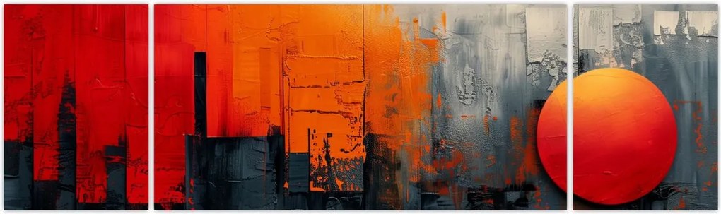 Obraz - Abstrakcyjny obraz miasta (170x50 cm)