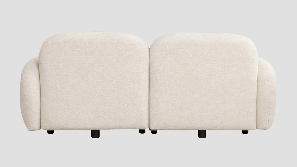 Nowoczesna, dwuosobowa sofa do salonu Helmi, kolor ecru