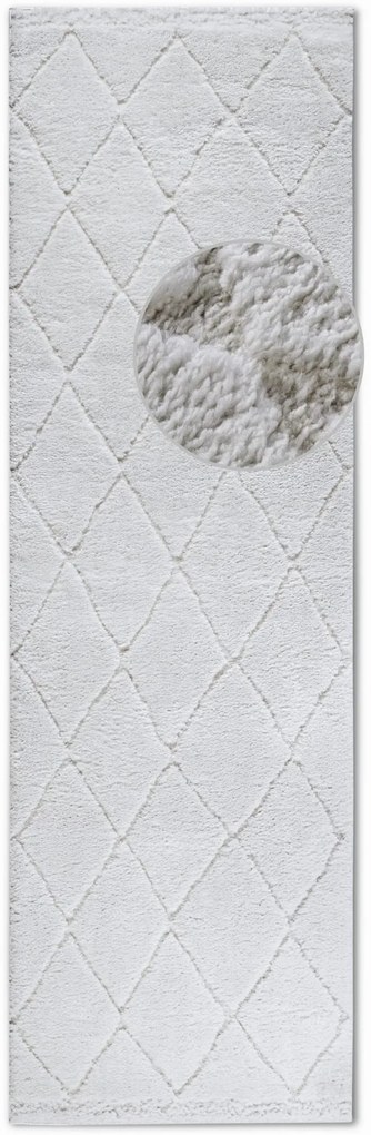 Dywan nowoczesny 3D Elle Collection Gallery Romby kremowy 80 cm x 240 cm
