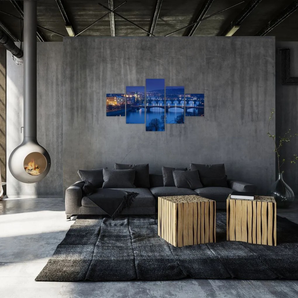 Obraz praskich mostów (125x70 cm)
