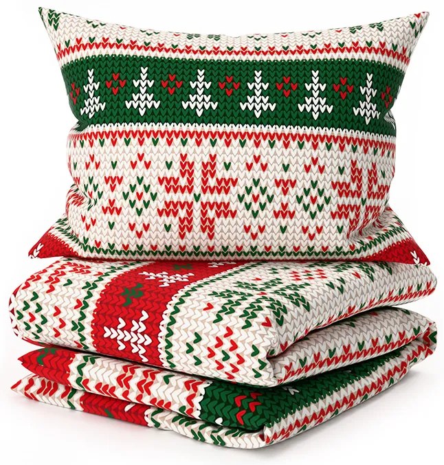 PrzytulneMieszkanie.pl PrzytulneMieszkanie.pl Pościel z mikrofibry FROSTED CHRISTMAS kolorowa Rozmiar pościeli: 2 szt 70 x 90 cm | 200 x 220 cm