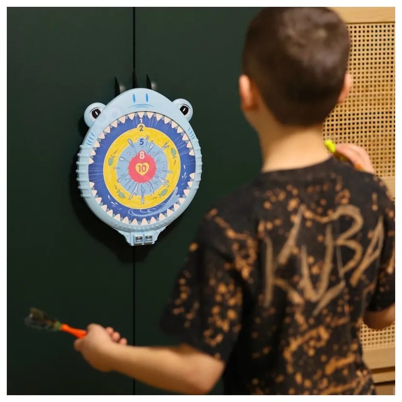 Woopie magnetyczna gra w rzutki dart tarcza wesoły rekinek