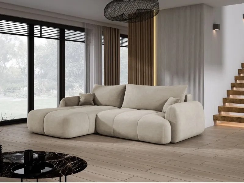 Narożnik COCO z funkcją spania poduszkami i pojemnikiem Cloud 03 DOMOHOME