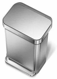 Simplehuman Pedałowy kosz na śmieci 45 l, srebrny, 45 l