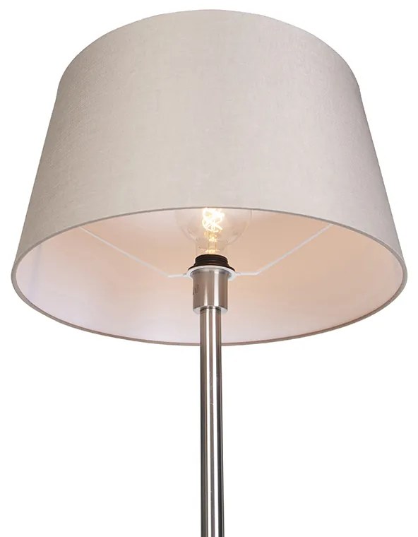 Nowoczesna lampa stojąca stalowa z abażurem w kolorze taupe 45 cm - Simplo Nowoczesny Oswietlenie wewnetrzne