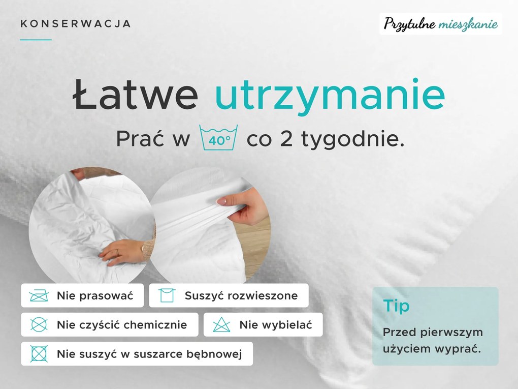 Nieprzemakalny frotowy ochraniacz na materac GUARD 60 x 120 cm