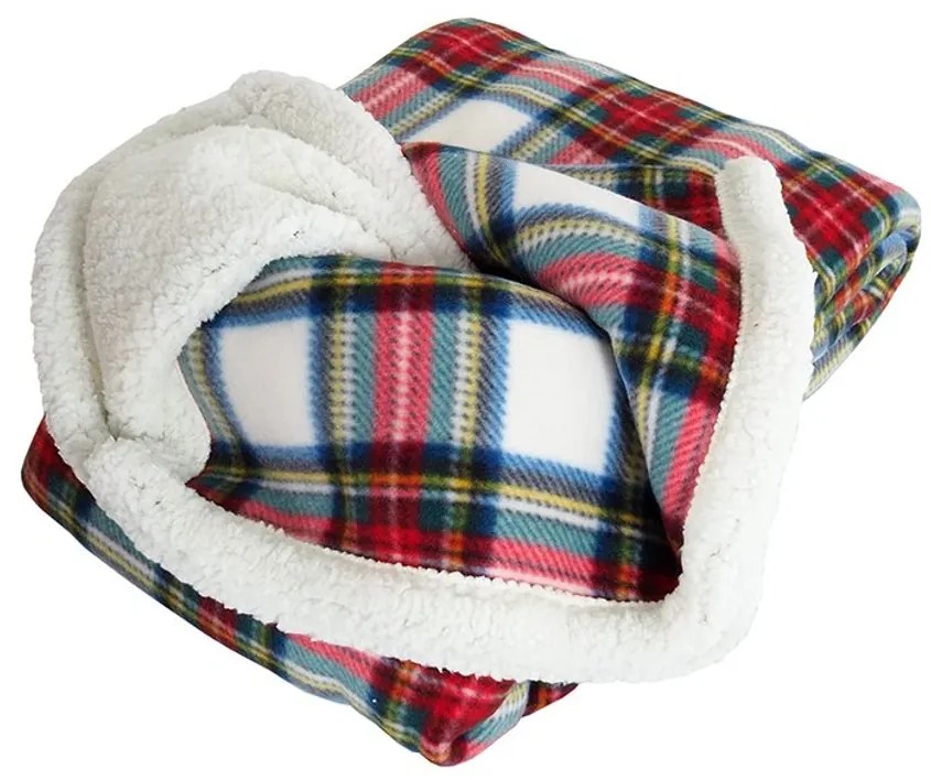 Koc z baranka z mikropluszu BUFFALO TARTAN kolorowa Rozmiar: 150 x 200 cm