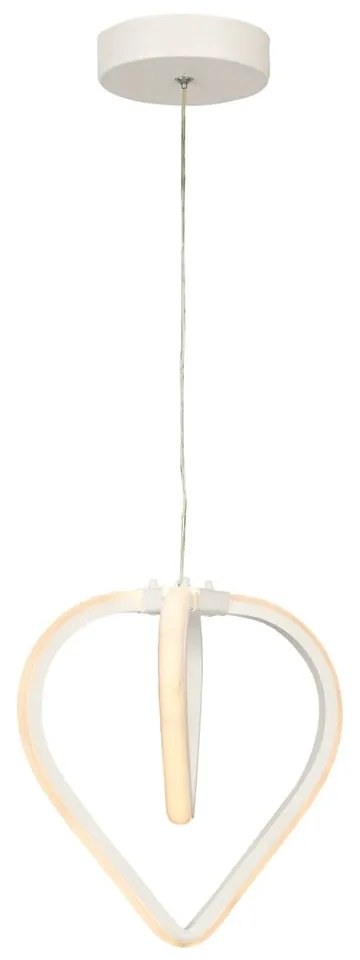 Biała metalowa lampa wisząca LED ø 22 cm Sevinc – Squid Lighting