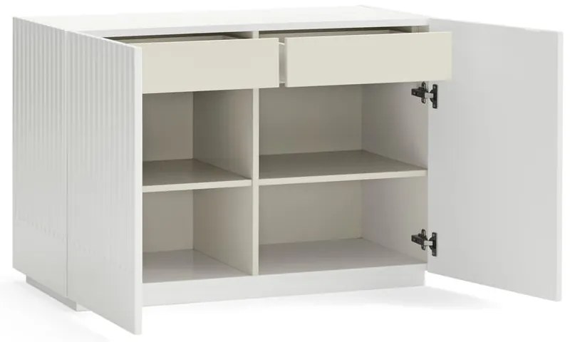 Biała niska komoda 100x70 cm Doric – Teulat
