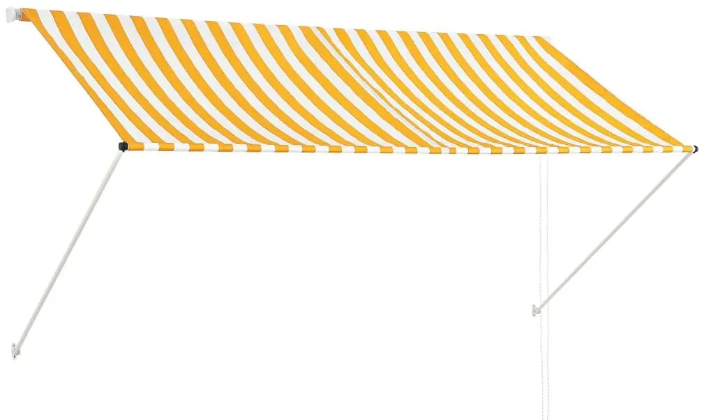 Markiza balkonowa żółto-białe pasy Z2-A06