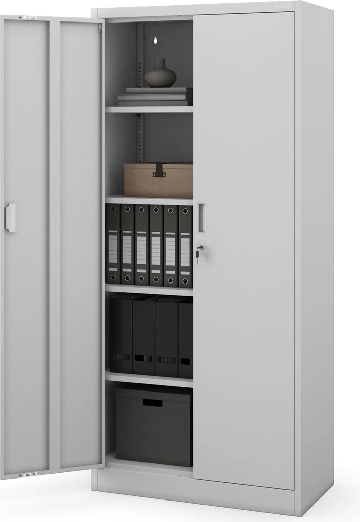 Szafa biurowa na dokumenty Jan Compact 80x40x175 cm, kolor szary