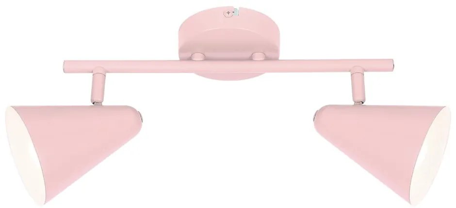 Jasnoróżowa lampa sufitowa z metalowym kloszem 42x10 cm Amor – Candellux Lighting