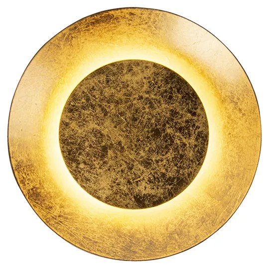 Lampa sufitowa w stylu art deco złoto/mosiądz z wbudowanym LED - Sun Nowoczesny Oswietlenie wewnetrzne