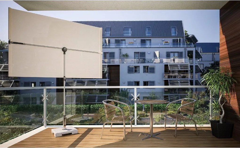 Doppler ACTIVE Osłona balkonowa parasol ogrodowy 180 x 130 cm beżowa