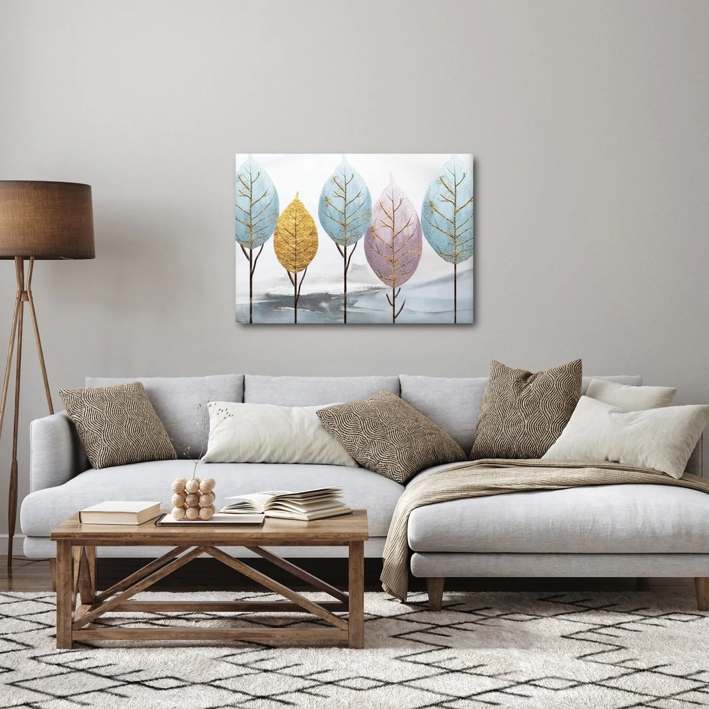 Obraz - Designowe drzewa (70x50 cm)