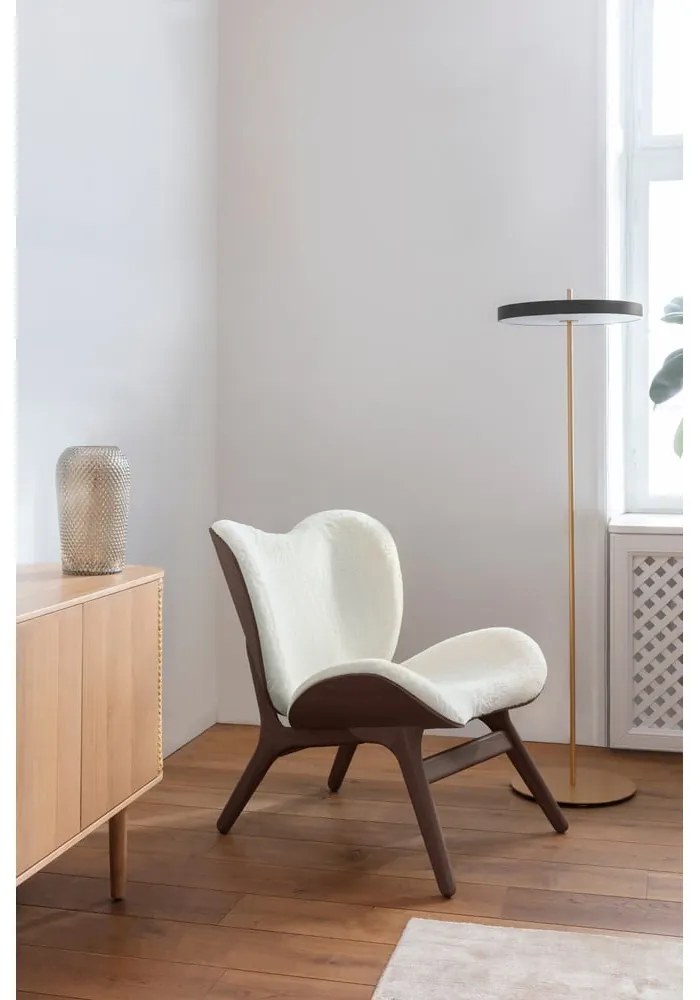 Czarna lampa stojąca LED ze ściemniaczem i metalowym kloszem (wysokość 151 cm) Asteria Floor – UMAGE