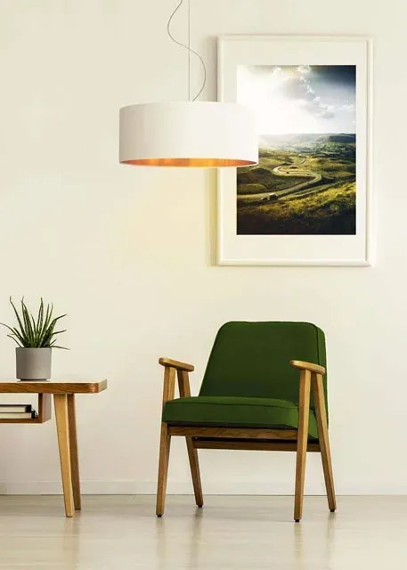 Żyrandol nad stół z dużym abażurem 60 cm W0-B58