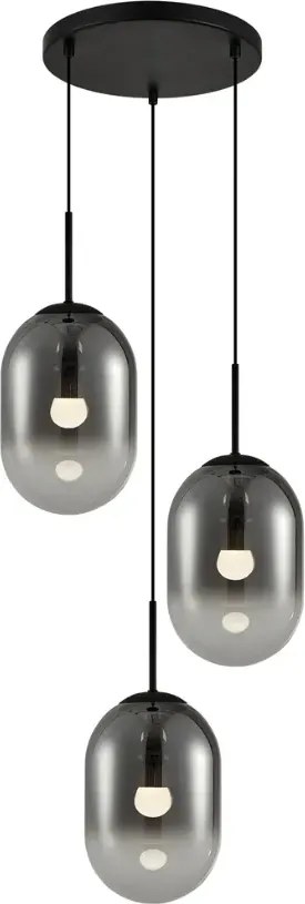 Okrągła czarna lampa wisząca - K399 Z6-P04