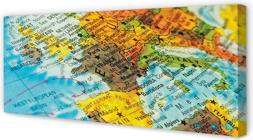 Obraz na płótnie Globus i Mapa