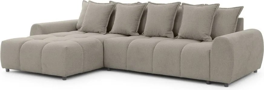 Szarobrązowy narożnik (lewostronny/z szezlongiem) Albane – Ropez