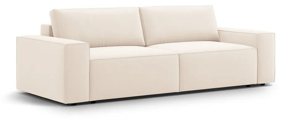 Beżowa rozkładana sofa z materiału bouclé 247 cm Jodie – Micadoni Home