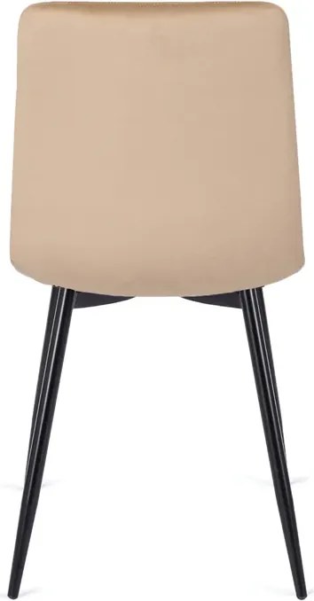 Zestaw Stół Okrągły Rozkładany HARRY 102-142 cm Dąb Artisan/Czarny i 4 Krzesła Tapicerowane PERU Beżowe