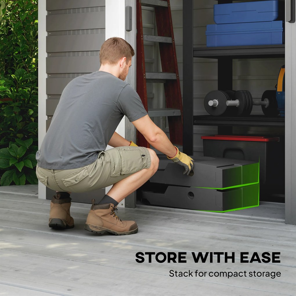 Outsunny Stojak do parasola 2-częściowy wodoodporny obciążnik, stojak do parasola bocznego | Aosom PL