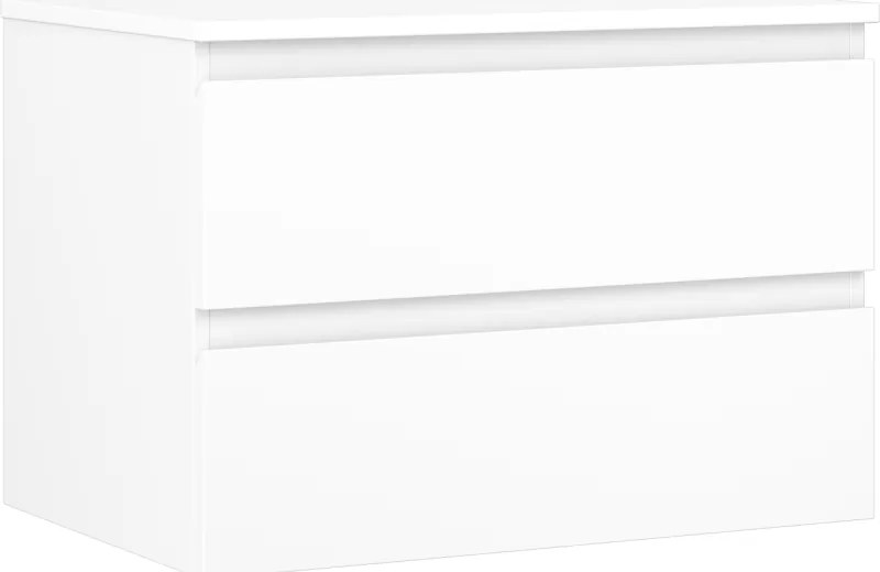Mexen Orio szafka łazienkowa podumywalkowa 70 cm z blatem, 2 szuflady, biała mat - 91A10-07047-2-BFFC01
