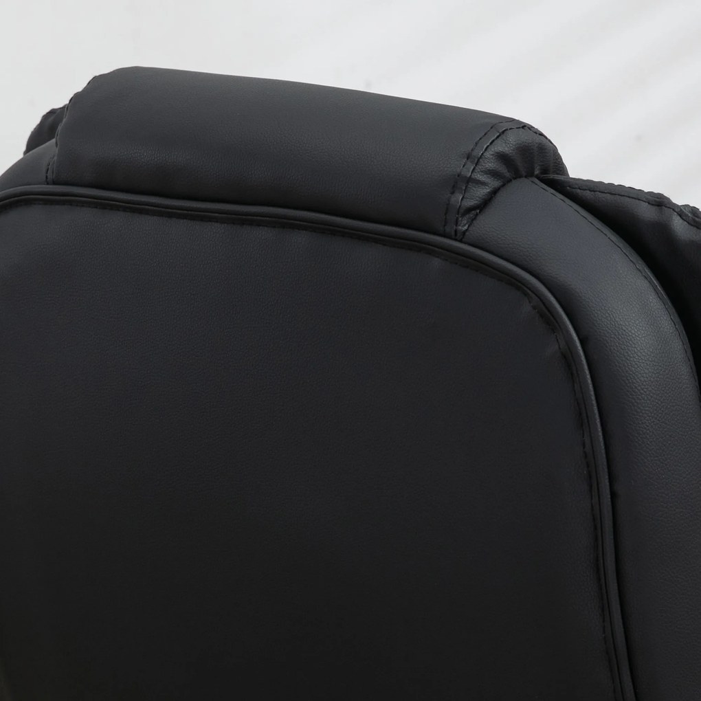 HOMCOM Krzesło biurowe ergonomiczne Funkcja masażu i ogrzewania Fotel Biurowy Obrotowy Maksymalny kąt oparcia 120kg Czarny | Aosom PL