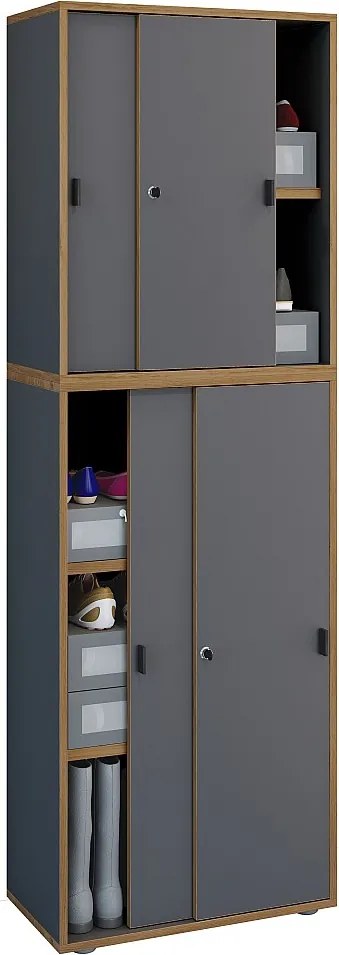 Drzwi przesuwne szafki biurowej Salia 5-komorowe B60