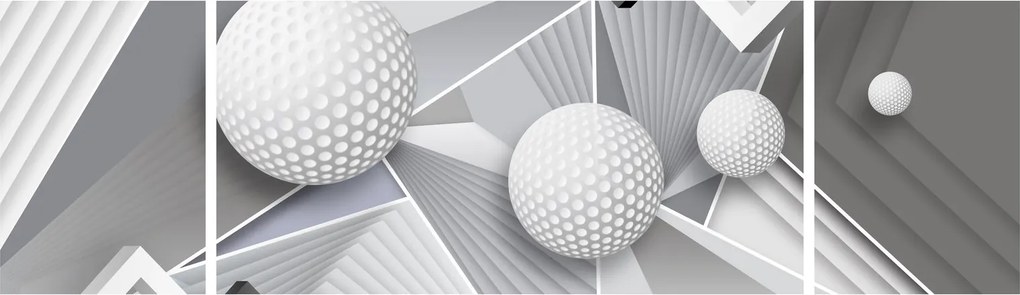 Geometryczny abstrakcyjny obraz (170x50 cm)