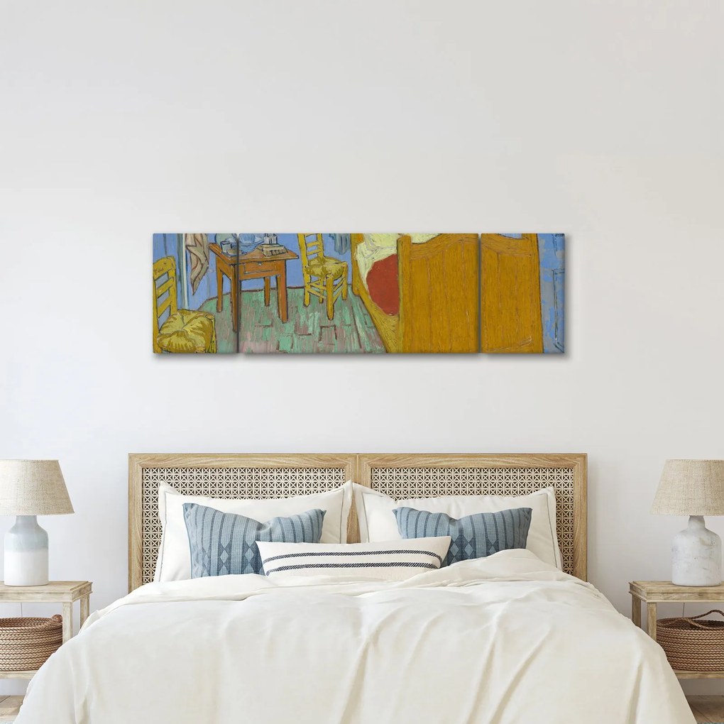 Obraz - Vincent van Gogh, The Bedroom, reprodukcje (170x50 cm)