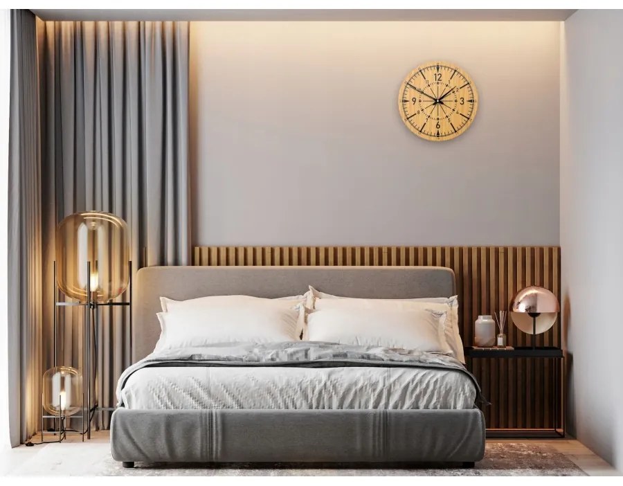 Zegar na ścianę nowoczesny drewniany z cichym mechanizmem okrągły solidny