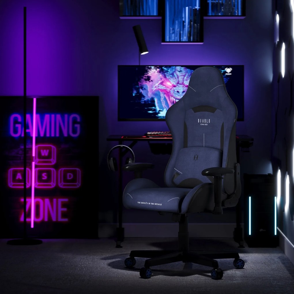 Fotel do gamingu Diablo X-Starter granatowy
