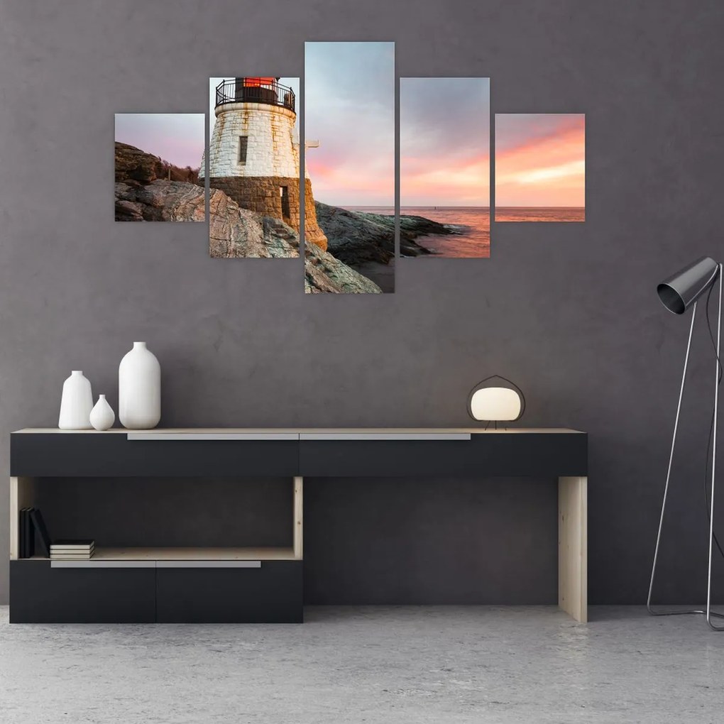Obraz - Latarnia morska Castle Hill (125x70 cm)